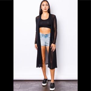 RESTOCKED ! Black Sheer Duster Cardigan Boutique RESTOCKED ! Black Sheer Duster Cardigan Boutique